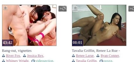 Due schede di risultato affiancate con titolo, interpreti e sito di origine